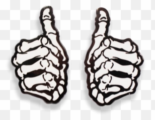 Skele - Hands Enamel Pin Set Pin Patches Pin Collection Skeleton Hand Thumbs Up Png,Skeleton Hand Png