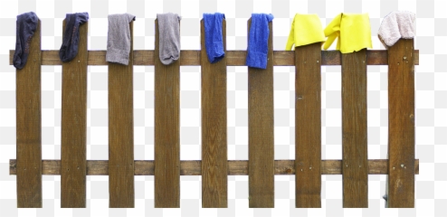 Download Hd Fence Laundry Dry Wood Paling Socks - Seca De Madeira Png