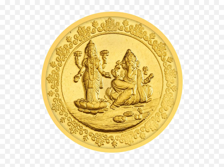 Lakshmi Gold Coin Png Download Image Arts - Laxmi Ganesh Gold Coin,Gold Coins Png
