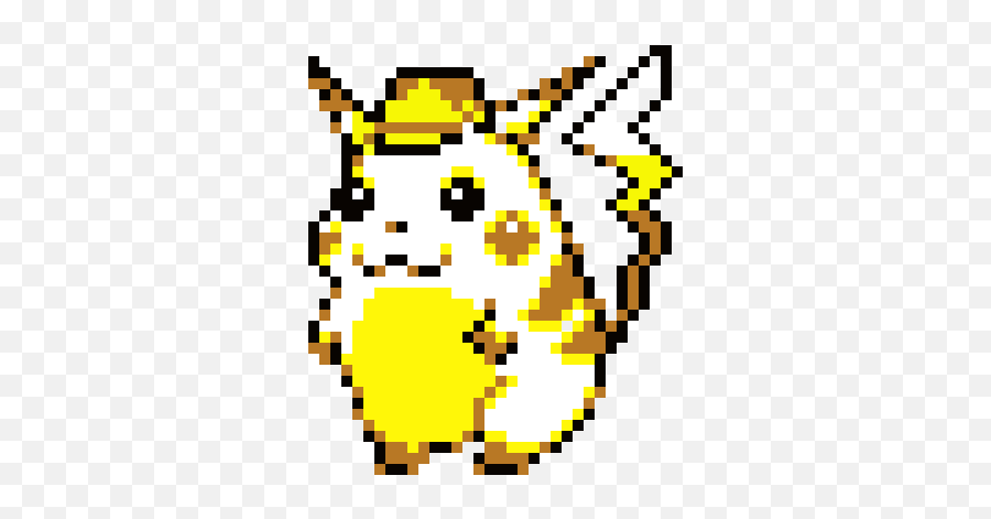 Detective Pikachu Pixel Art Maker - Sprite Pikachu Pokemon Red Png,Detective Pikachu Png