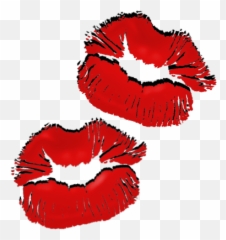 Red Lipstick Print Png By Yotoots - Clip Art