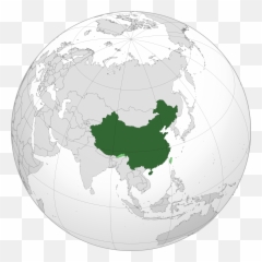 Download World Map China Location Of - On Globe png