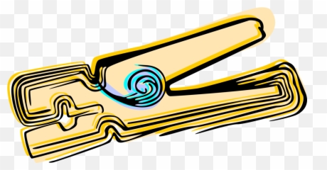 Vector Illustration Of Clothespin Or Clothes - Peg Fastener Clothespin Png,Clothespin Png