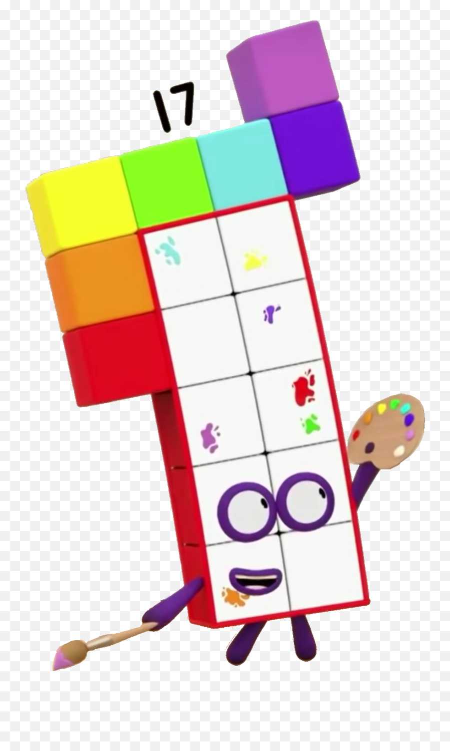 Numberblocks 17 Character Png Seventeen