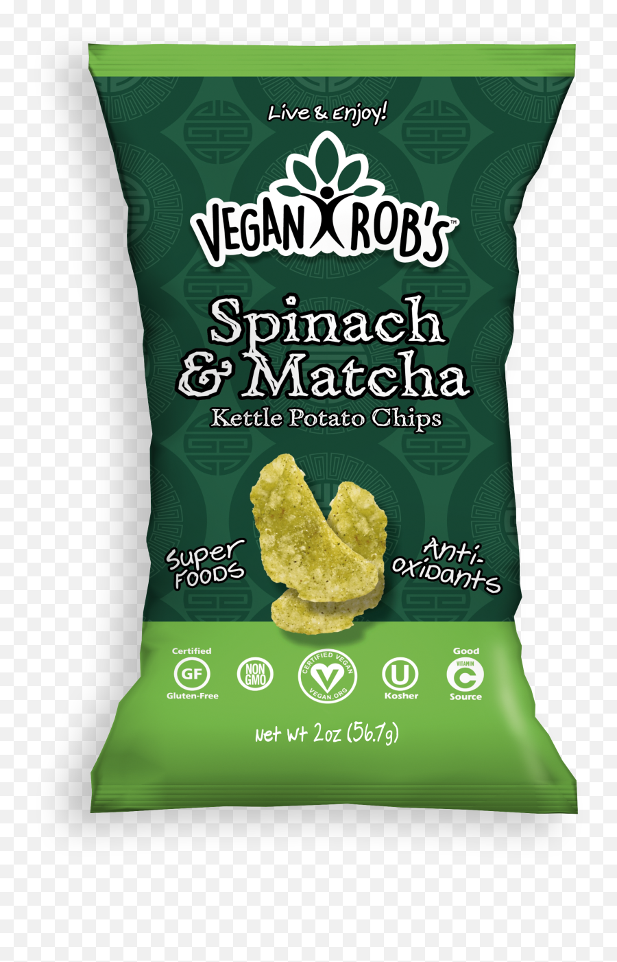 Vegan Spinach Matcha Kettle Chips Small - Solid Png,Snacks Png