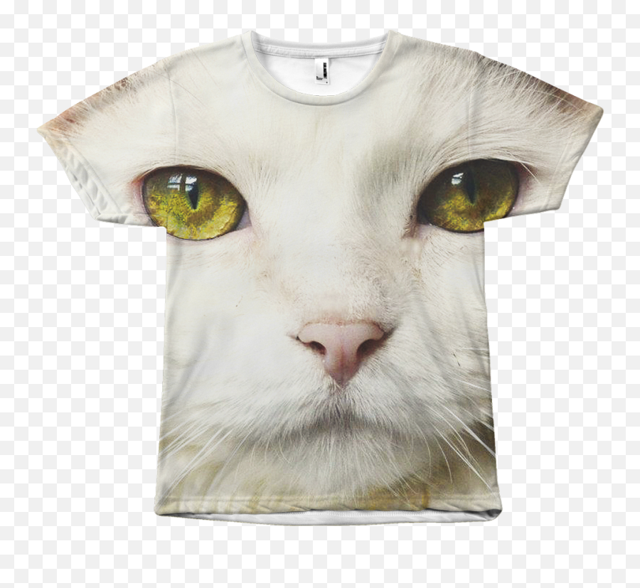 Download Hd White Cat Lover T Shirt - Extra Wide Cat Pet Cat Png,Scratch Cat Png