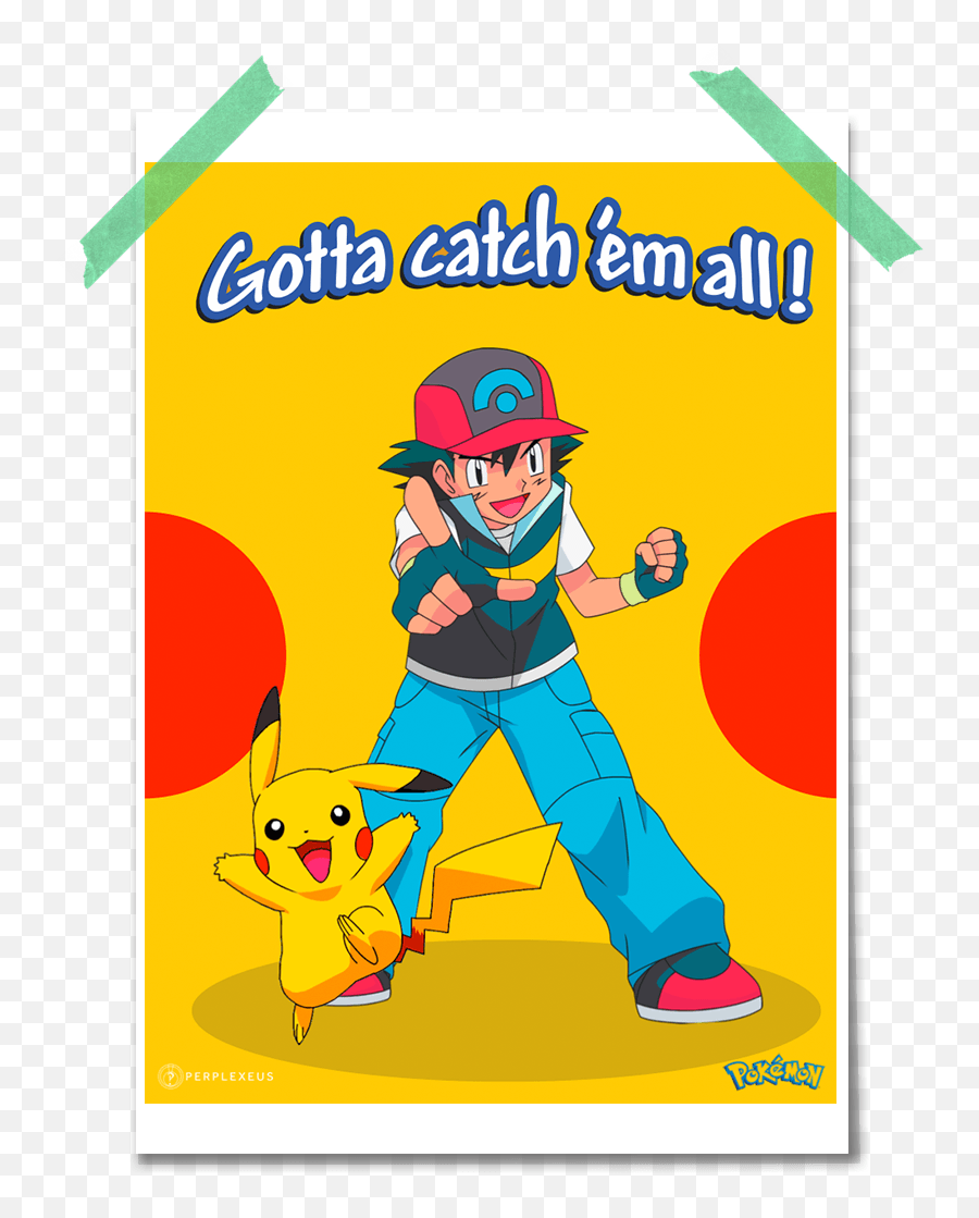 Pokemon Ash U0026 Pikachu Poster - Pokemon Ash Png,Pokemon Ash Png