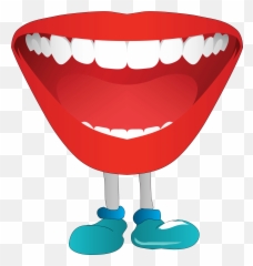 Cartoon Open Mouth Png - Clip Art Library Talking Mouth Clipart