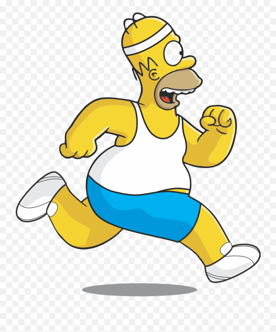 Homer Simpson Png - Homer Simpson Running,Homer Png