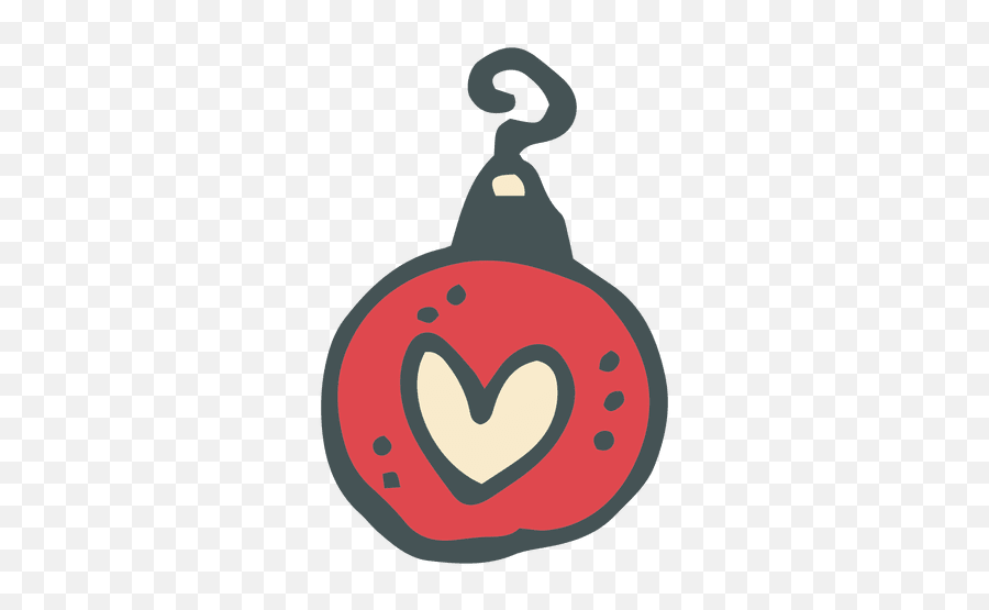 Hand Drawn Christmas Ball Cartoon Icon 34 - Transparent Png Big,Cartoon Heart Png