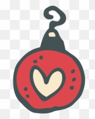 Hand Drawn Christmas Ball Cartoon Icon 34 - Transparent Png Big,Cartoon Heart Png