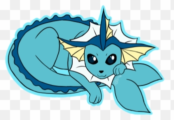 Vaporeon Clip Art Png Transparent Background Free Download - Mythical Creature,Vaporeon Transparent