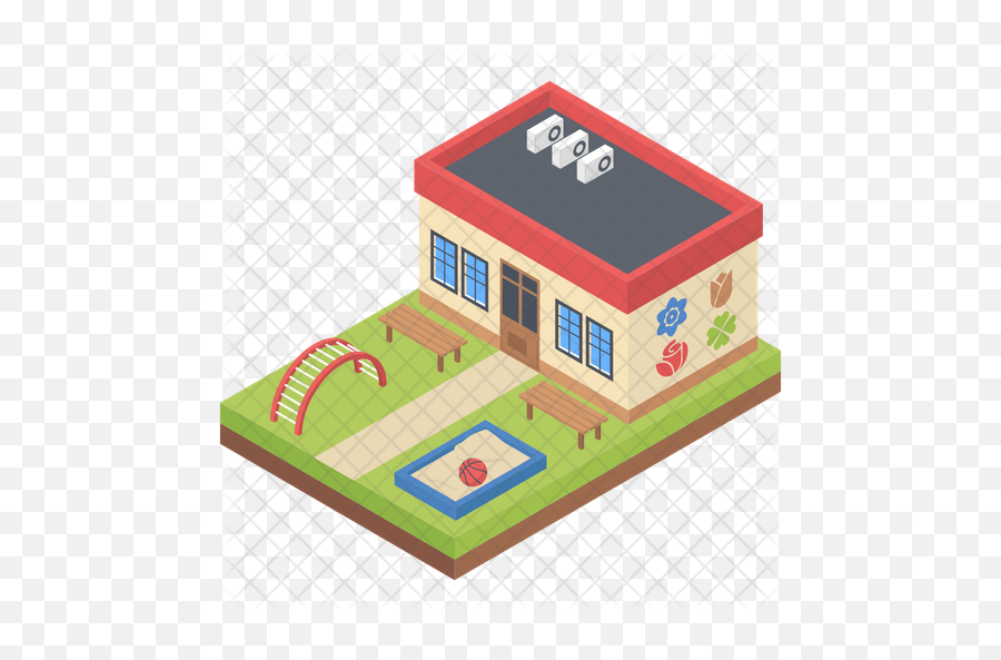 Kindergarten Building Icon - Primary School 3d Icon Png,Kindergarten Png