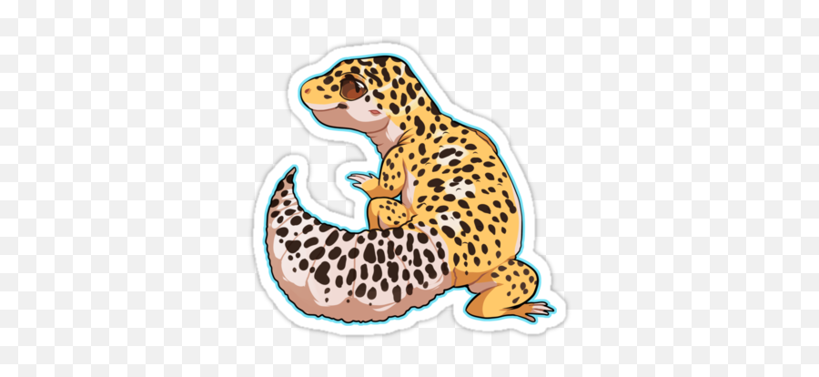 Leopard Gecko Sticker - Leopard Gecko Cartoon Gecko Png,Leopard Gecko Png