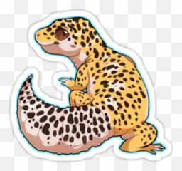 Leopard Gecko Sticker - Leopard Gecko Cartoon Gecko Png,Leopard Gecko Png