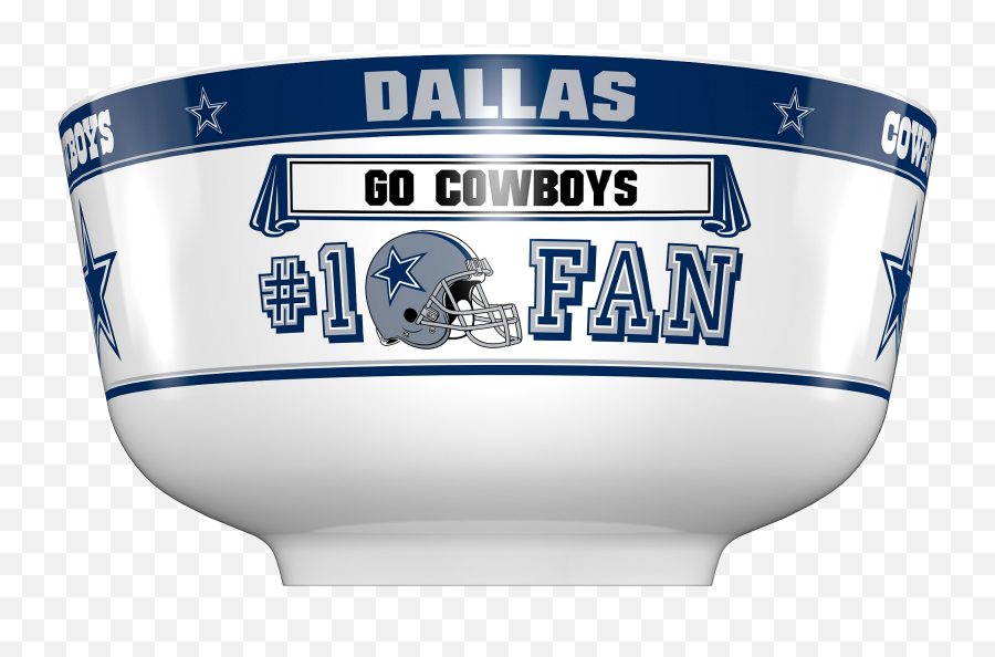 Nfl Dallas Cowboys 1175 All Pro Party Bowl - Blue And White Porcelain Png,Dallas Cowboys Star Png