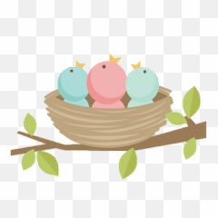 Cute Bird Nest Png Transparent - Cute Bird Nest Clipart,Nest Png