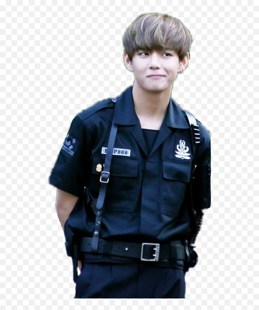 Policeman Png - Policeman Bts V Tae Bangtanboys Bowl Cut,Bts V Transparent