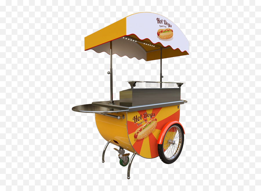 Cart Designed To Sell And Serve Hot Dog - Hot Dog Cart Png,Transparent Hot Dog