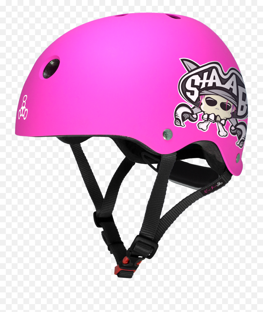 Lil 8 Staab Edition - Triple 8 Helmet Girls Png,Pink And Black Icon Helmet