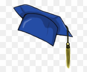 Graduation Hat Flying Caps - Blue Png