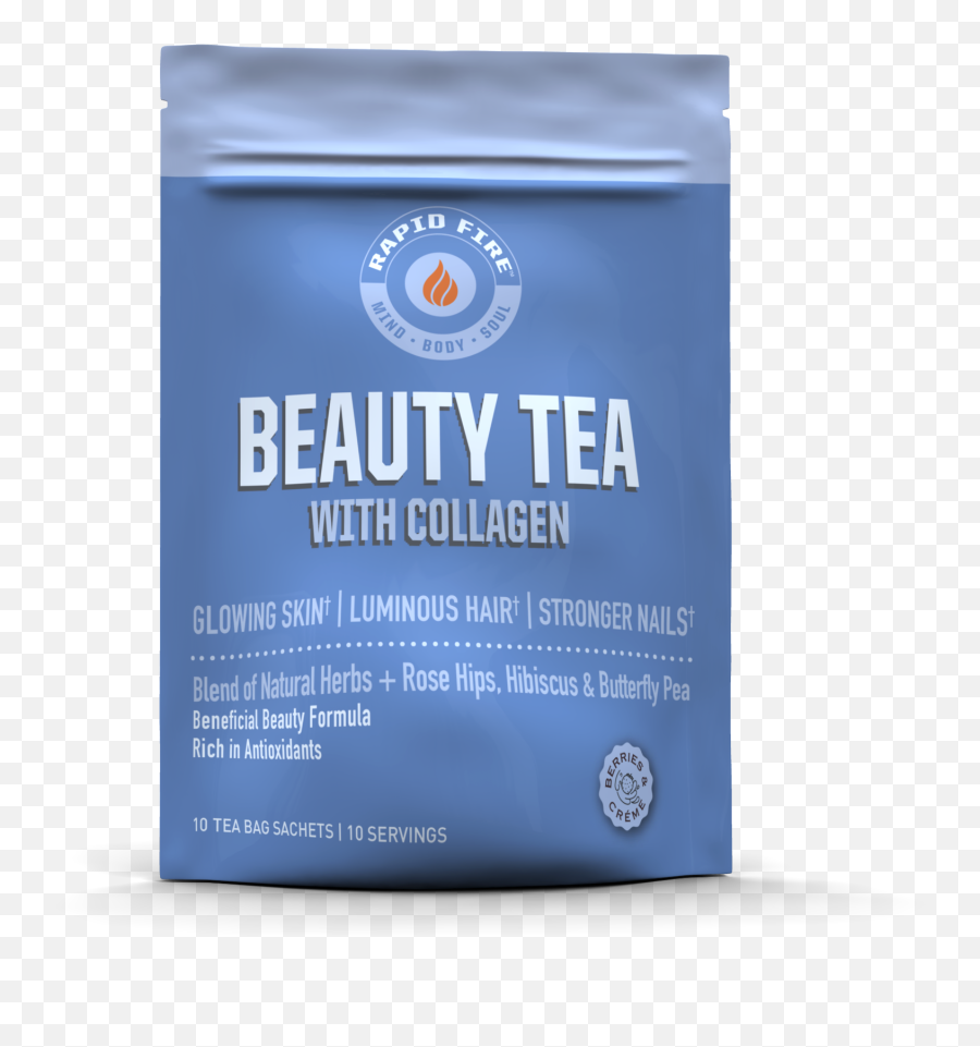 Rapid Fire Beauty Tea Rejuvenating Collagen Antioxidants Beautiful Hair Skin And Nails 10 Bags - Walmartcom Packet Png,Tea Bag Icon