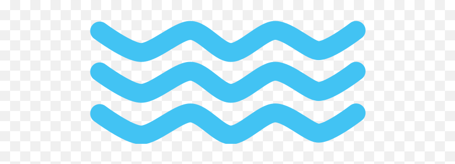 Water Waves Flat Style Icon - Canva Horizontal Png,Flat Water Icon