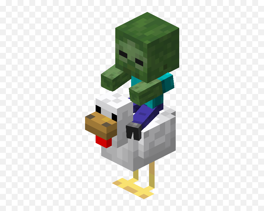 Chicken Jockey - Xue Hua Piao Piao Bei Feng Xiao Xiao Png,Minecraft ...