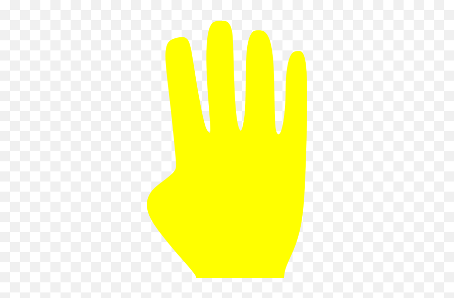 Yellow Four Fingers Icon - Four Fingers Waving Gif Png,Hand Waving Icon