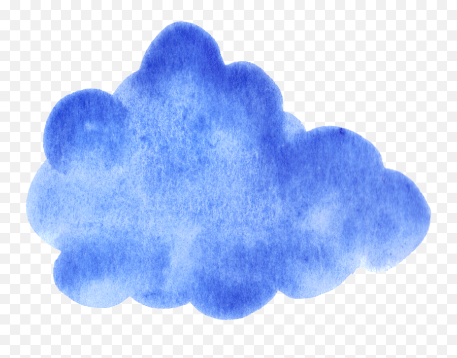 Blue Watercolor Clouds Transparent - Blue Watercolor Cloud Png,Blue Clouds Png