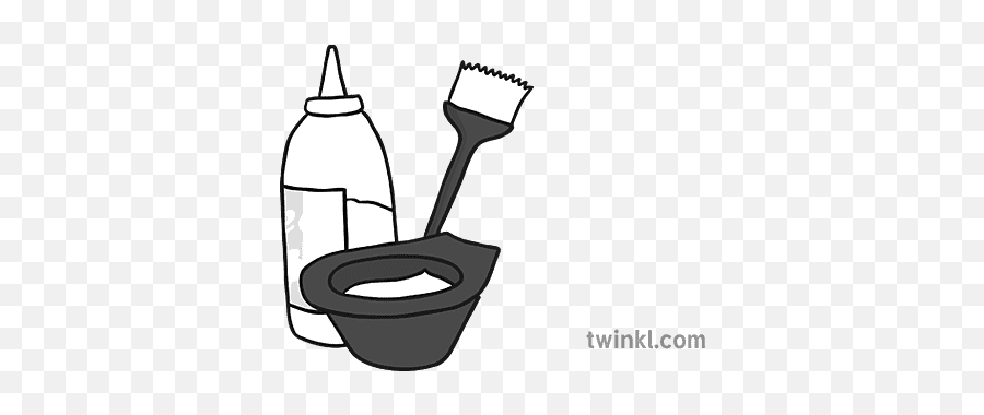 Hair Dye Black And White Illustration - Twinkl Ant Carrying An Ear Of Corn Png,Icon Hair Dye