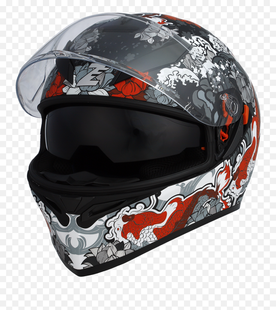 Zebra New And Improved Ym611 3 Sapporo Black Gray - Zebra Motorcycle Helmet Png,Red Icon Helmet