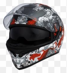 Zebra New And Improved Ym611 3 Sapporo Black Gray - Zebra Motorcycle Helmet Png,Red Icon Helmet