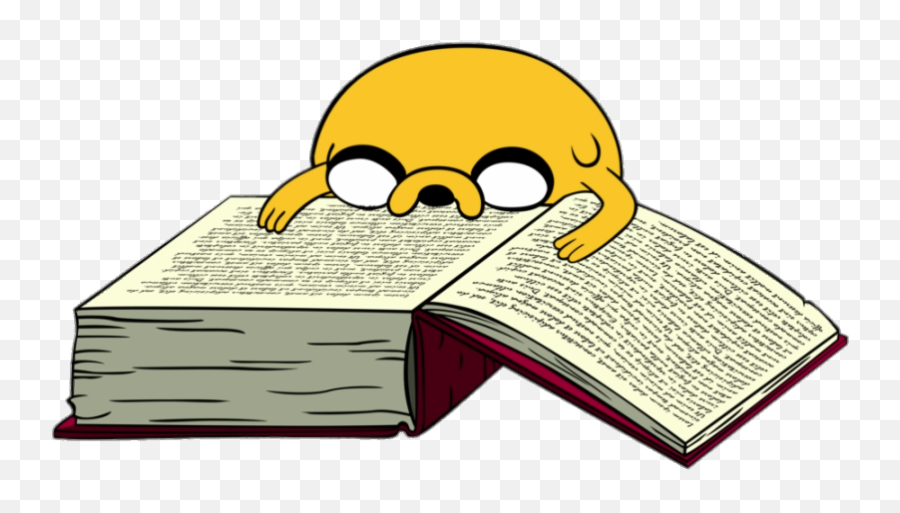 Adventure Time Jake Reading A Book Png - Adventure Time Reading A Book,Adventure Time Transparent