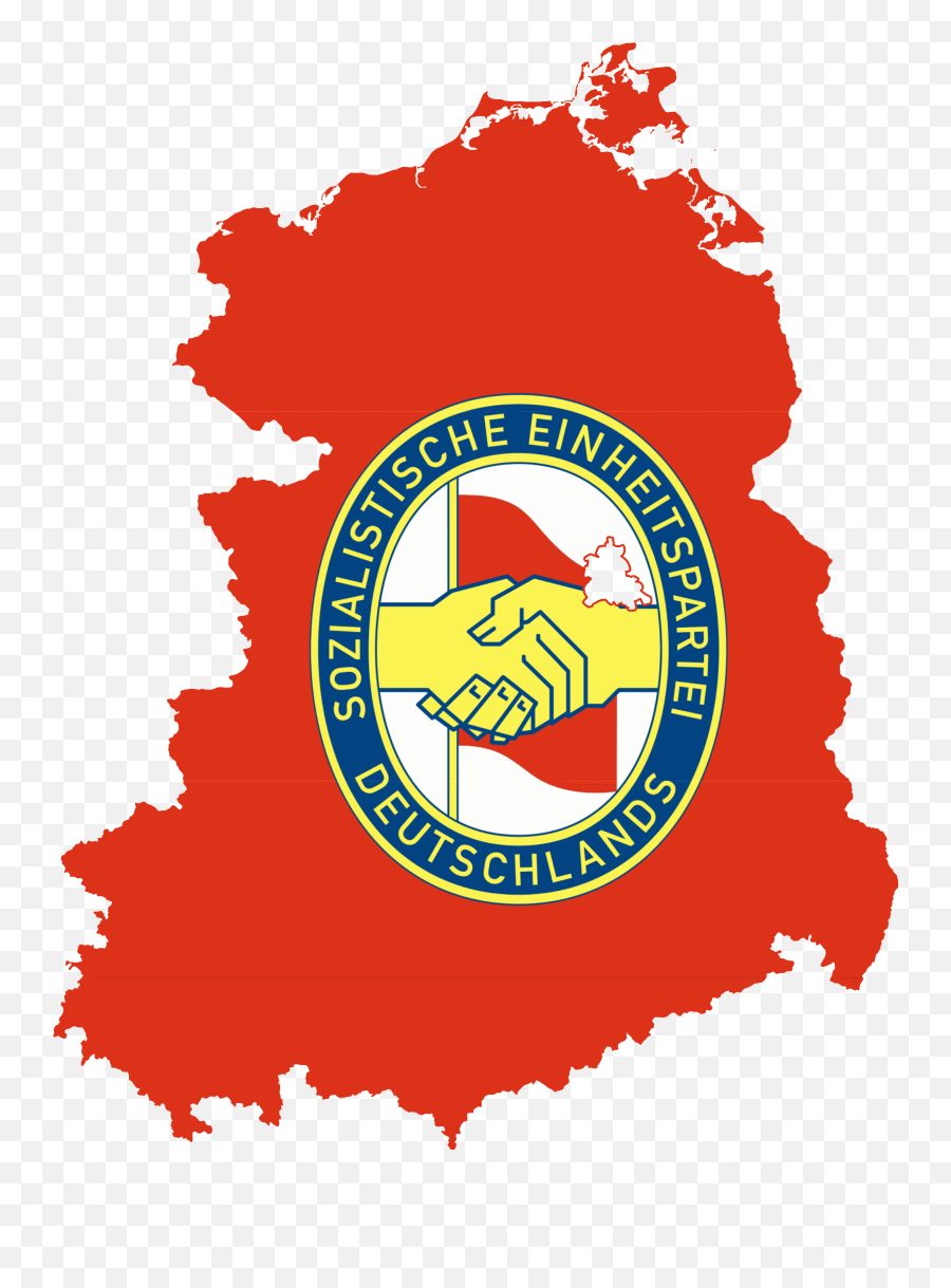 Fileflag Map Of East Germany Socialist Unity Party - East Germany Map With Flag Png,Unity Png