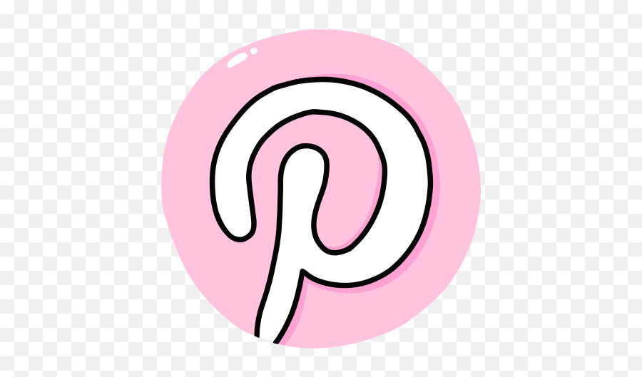 Pinterest Logo Free Icon Of Cute Hand Drawn Social Media - Girly Png,Pinterest Logo Icon