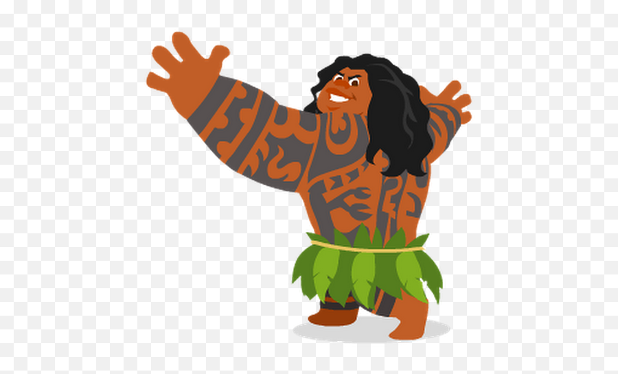 Download Photo - Maui Moana Emoji Full Size Png Image Pngkit Disney Moana Sticker Png,Maui Moana Png