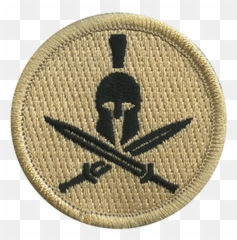 Spartan Helmet Cross Swords Patrol Patch - Emblem Png,Spartan Helmet Logo