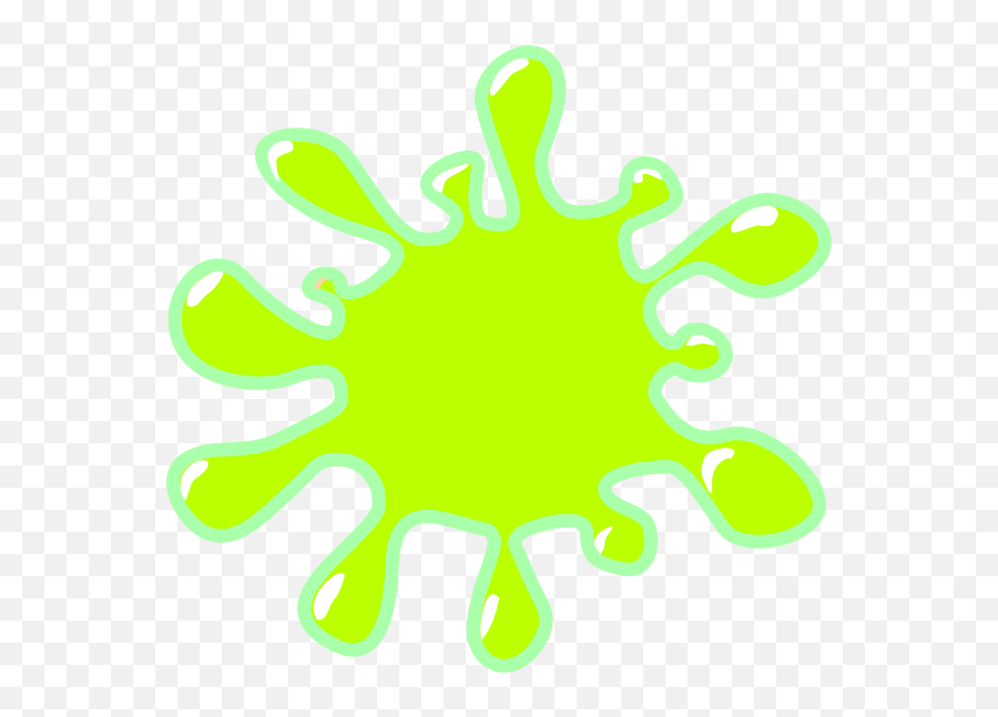 Yellow Green Clip Art - Paint Splatter Png Cartoon,Slime Png