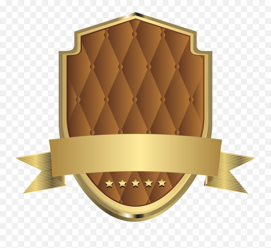 Download Elegant Label Template Brown Clip Art Png Image Shield Logo Transparent