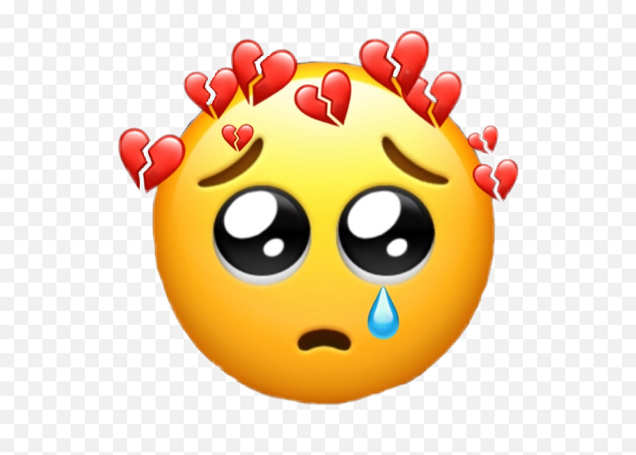 Triste Tristeza Sad Sadness Emoji Emojis Tum - Broken Heart Hurt Emoji Png,Sad Emoji Transparent