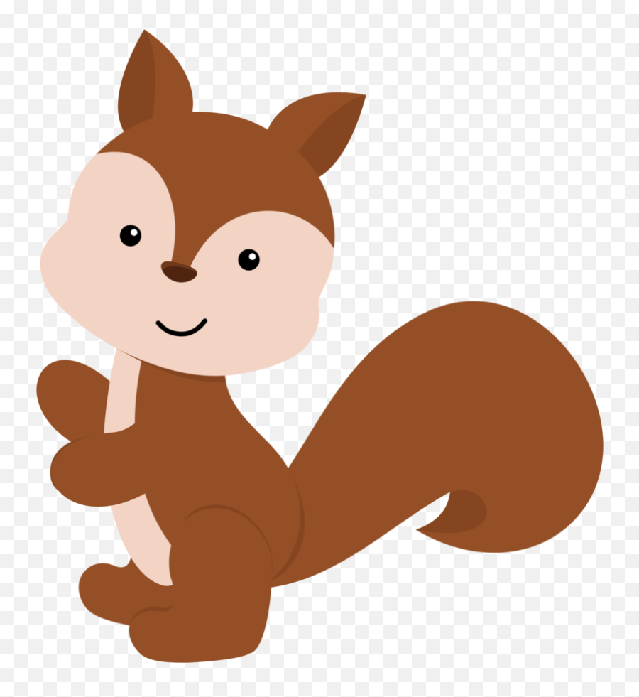 Clipart Squirrel Painted Transparent - Animales Con A Animados Png,Squirrel Transparent Background
