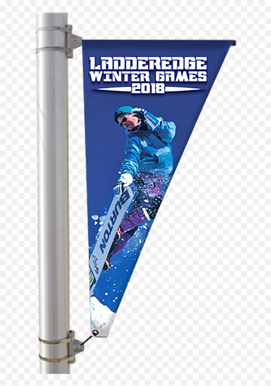 24 Single Sided Pole Banner - Triangle Banner Png,Triangle Banner Png