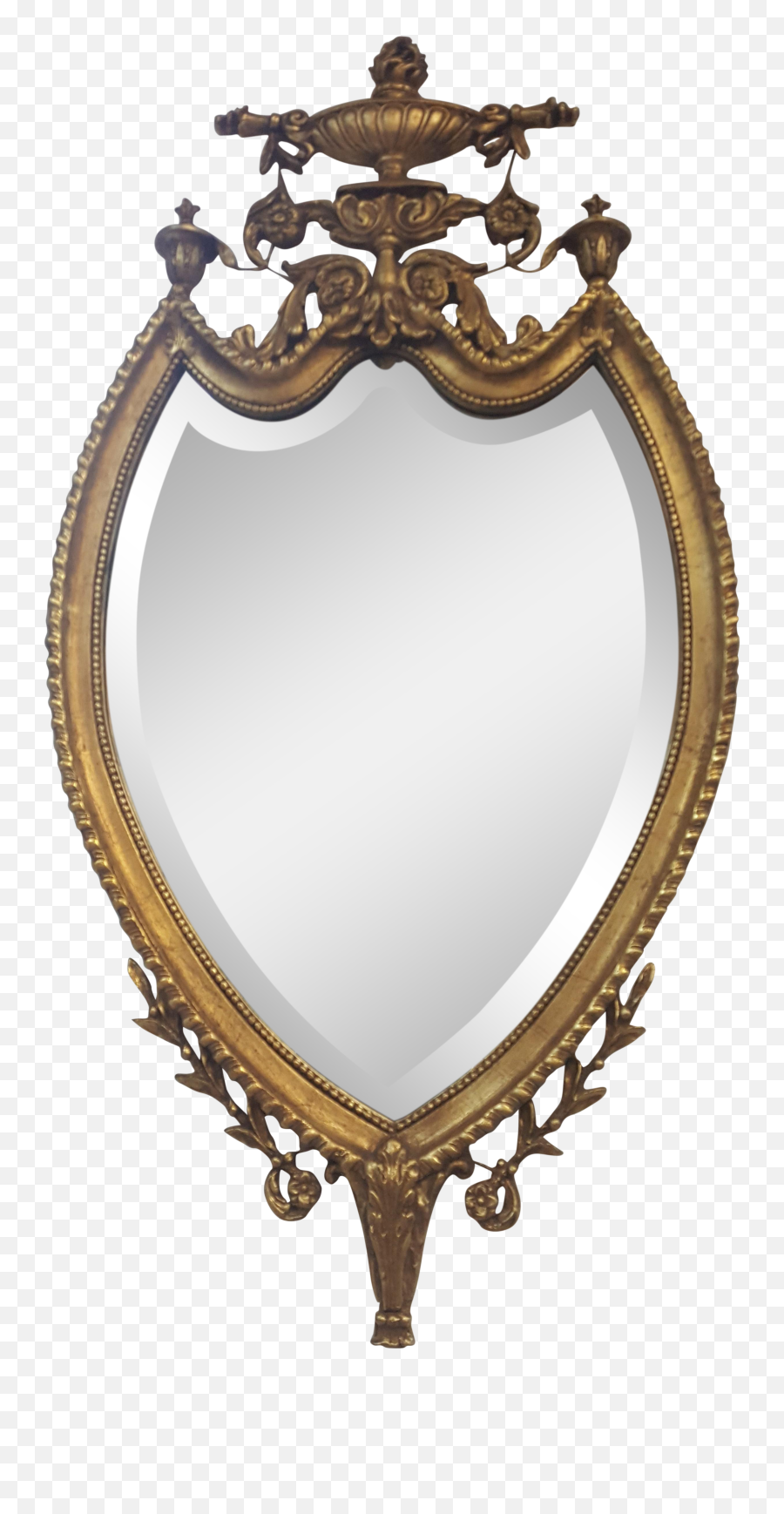 Freidman Brothers Gold Leaf Shield Shape Mirror - Antique Png,Shield Shape Png