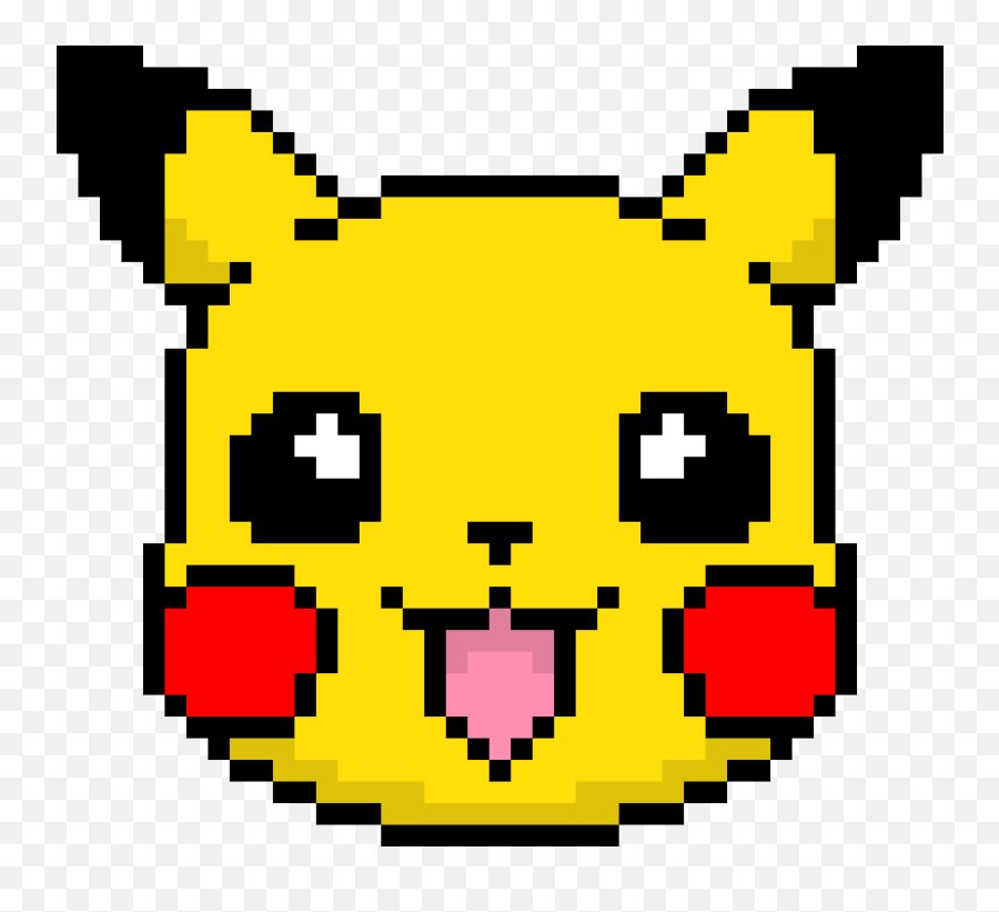 Download Emoticon Art Pikachu Yellow Drawing Pixel Hq Png - Pikachu Pixel Art,Pikachu Transparent Background