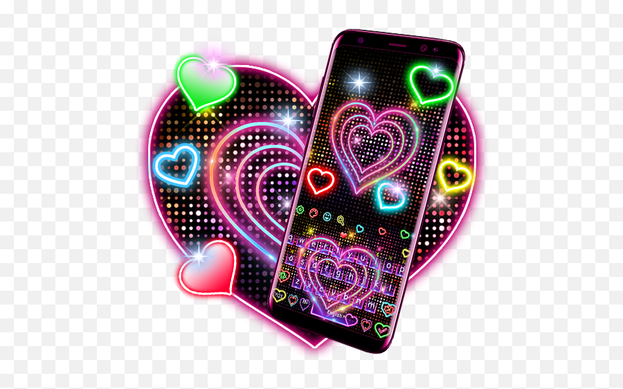 App Insights Neon Heart Keyboard Apptopia - Heart Png,Neon Heart Png