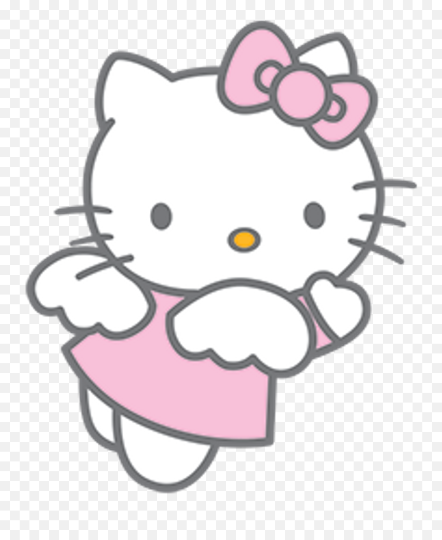 Download Hd Hellokitty Sanrio Angel Cute Wings Freetoedit - Hello Kitty Stickers Png,Angel Transparent