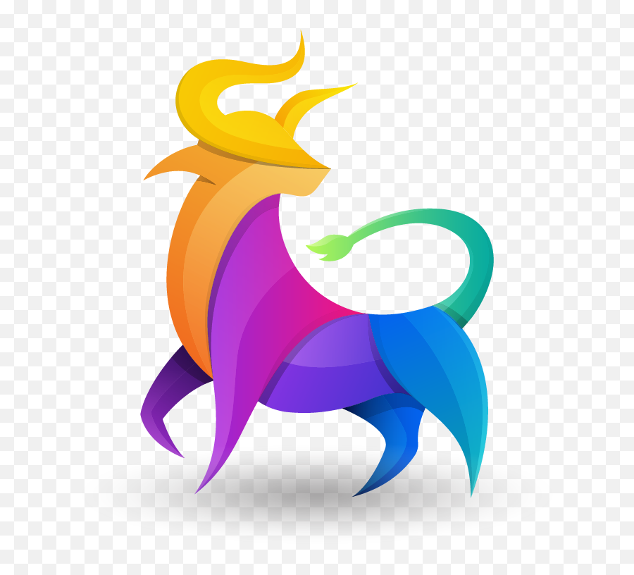 Colorful Gradient Bull Logo Premium Vector By Begin Sapdian - Fictional Character Png,Bull Logo Png