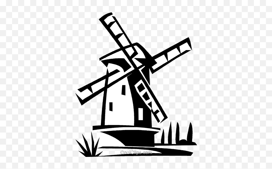 Dutch Windmill Royalty Free Vector Clip Art Illustration - Windmill Clip Art Png,Windmill Png