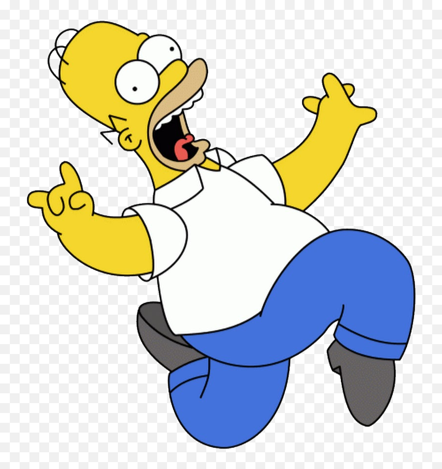 Homer Simpson Running Png Clipart - Homer Simpson Running,Homer Png